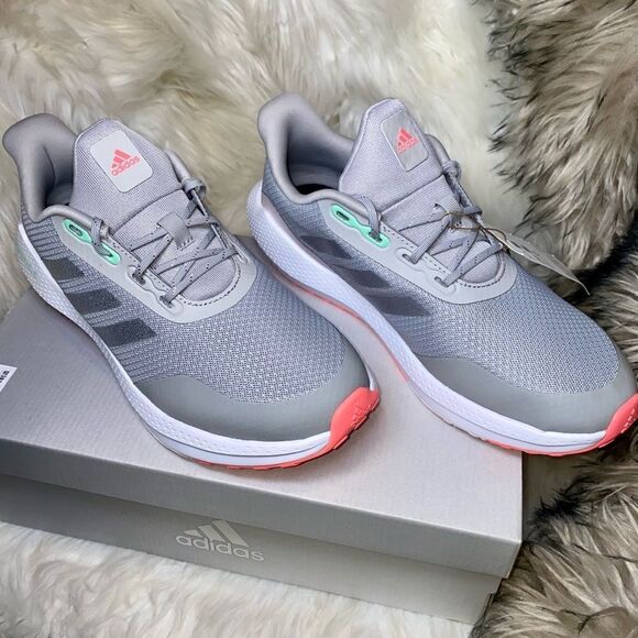 NEW!! Adidas EQ21 Run J Athletic Sneakers - Youth GS Size 6.5 Gray/White/pink - Picture 5 of 12